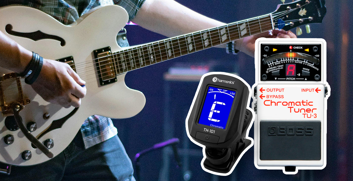Pedal de afinação, afinador clip ou app? Entenda qual é melhor para você